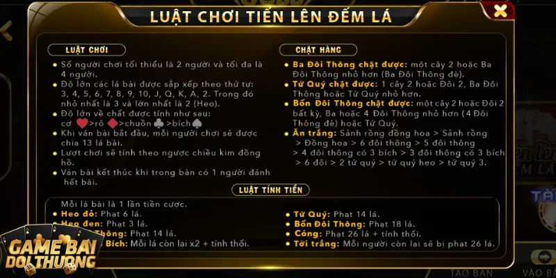 Tiến lên đếm lá - game bài đổi thưởng dành cho newbies 1 Tiến lên đếm lá là một game bài thân thuộc